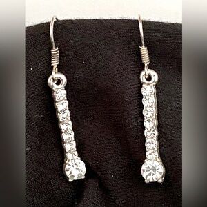 Silver Dangle Earrings with cubic zirconias